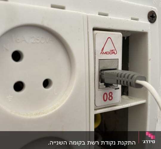 שקע רשת עם כבל מחובר, מספר 08